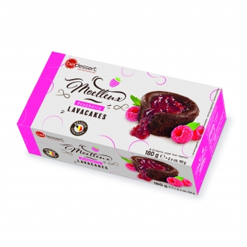 Lava cake cu zmeura Beldessert, 2x90g