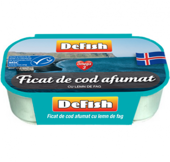 Ficat de cod afumat DeFish, Cutie, 120 g