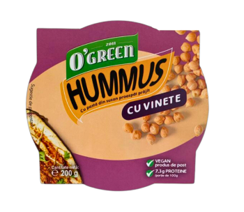Hummus cu vinete coapte O’Green, 200g