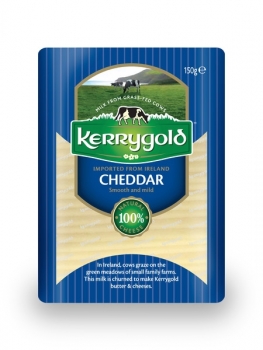 Felii cheddar alb Kerrygold, 150 g
