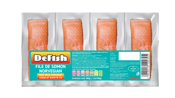 Fileuri de somon norvegian DeFish 4 x 100 g