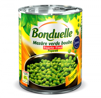 Mazare foarte fina Bonduelle, Cutie, 800 g