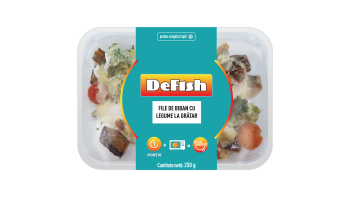 DEFISH FILE DE BIBAN CU LEGUME LA GRATAR  250G