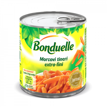 Morcovi tineri extra fini Bonduelle, Cutie, 400 g