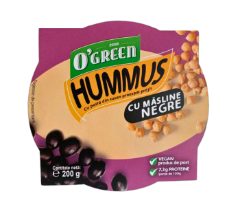 Hummus cu masline negre O’Green, 200g