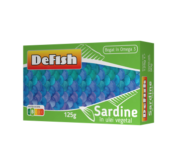 Sardina in ulei DeFish, Cutie, 125 g